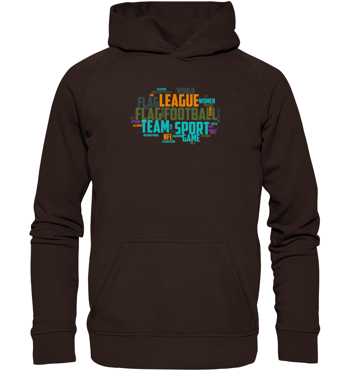 Flag Football Word Bubble - Basic Unisex Hoodie