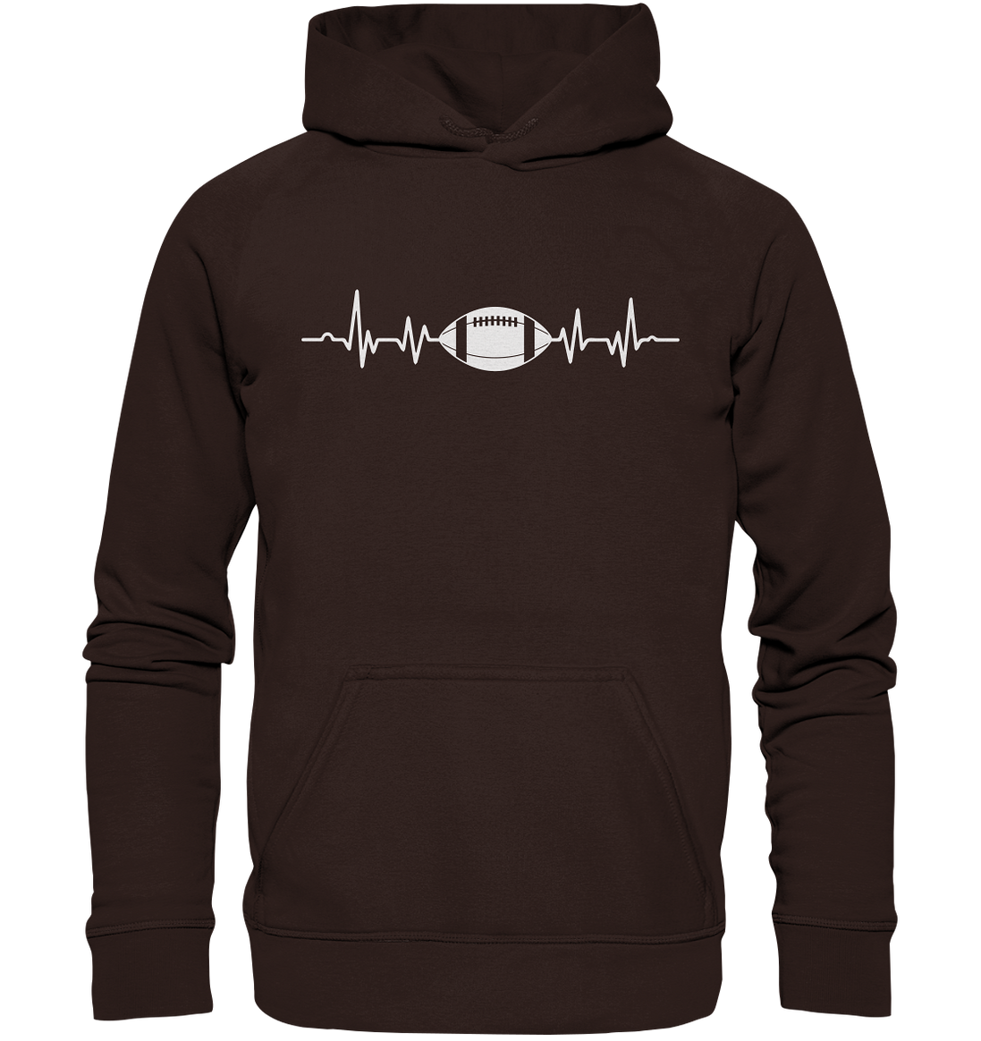 Football Heartbeat - Basic Unisex Hoodie