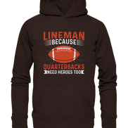 Lineman Quarterback Heroes - Basic Unisex Hoodie