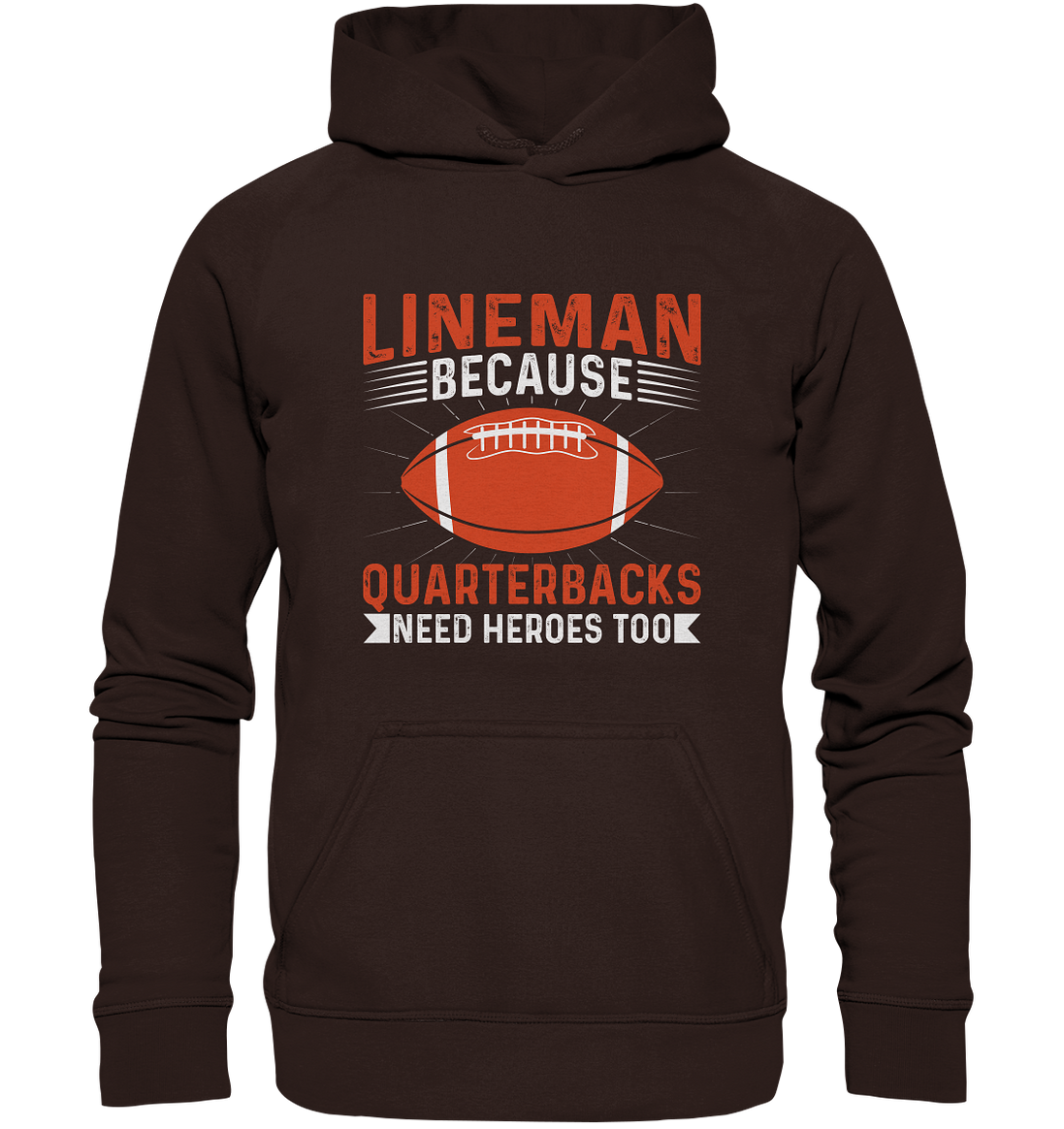 Lineman Quarterback Heroes - Basic Unisex Hoodie