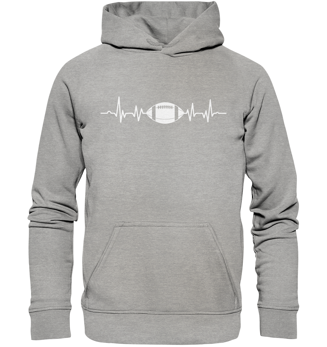Football Heartbeat - Basic Unisex Hoodie