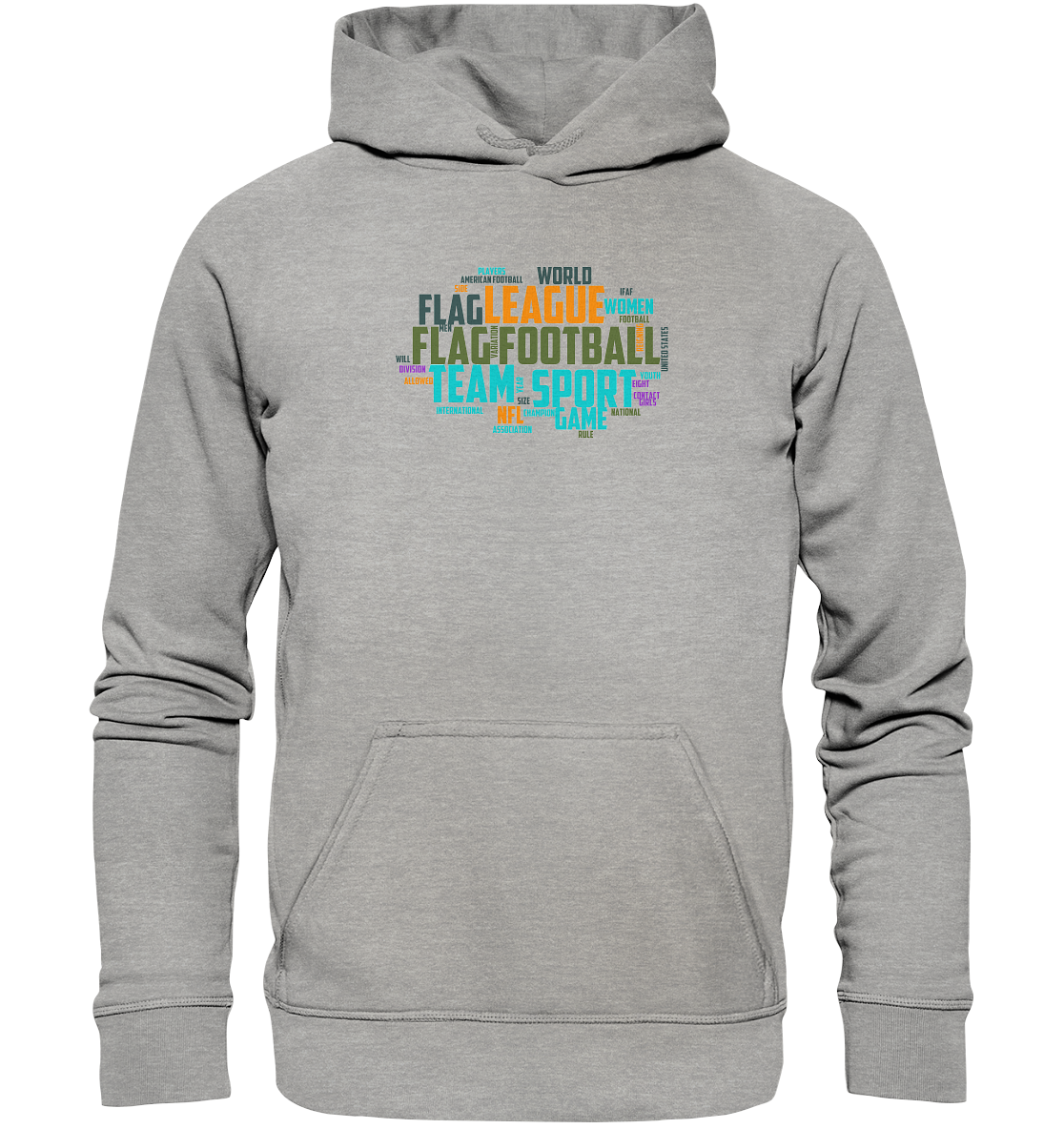 Flag Football Word Bubble - Basic Unisex Hoodie