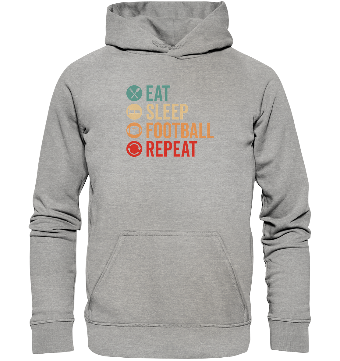 Eat Sleep Football Repeat - Basic Unisex Hoodie