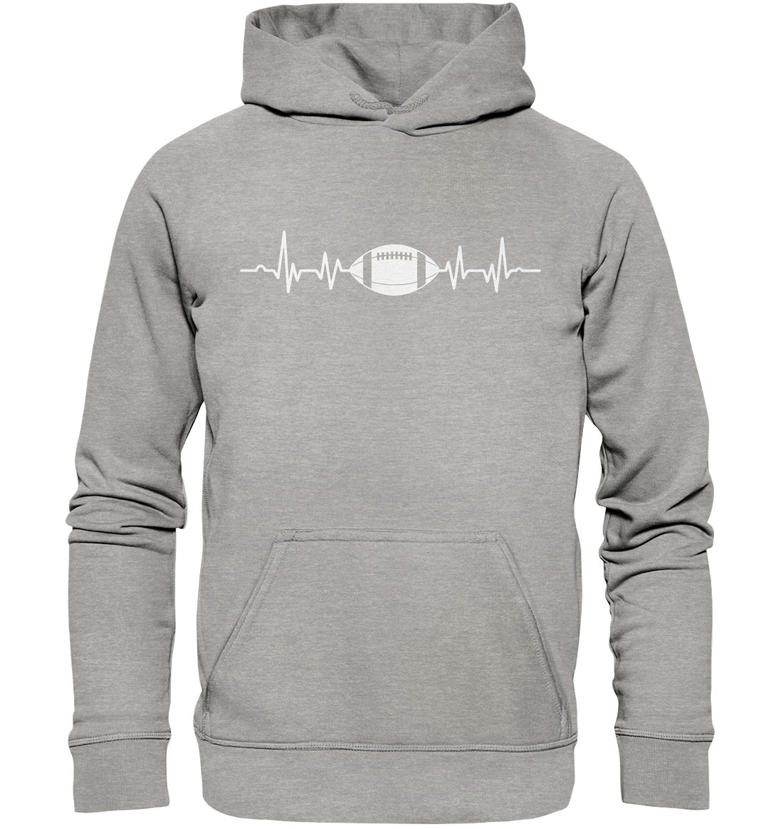 Football Heartbeat - Basic Unisex Hoodie