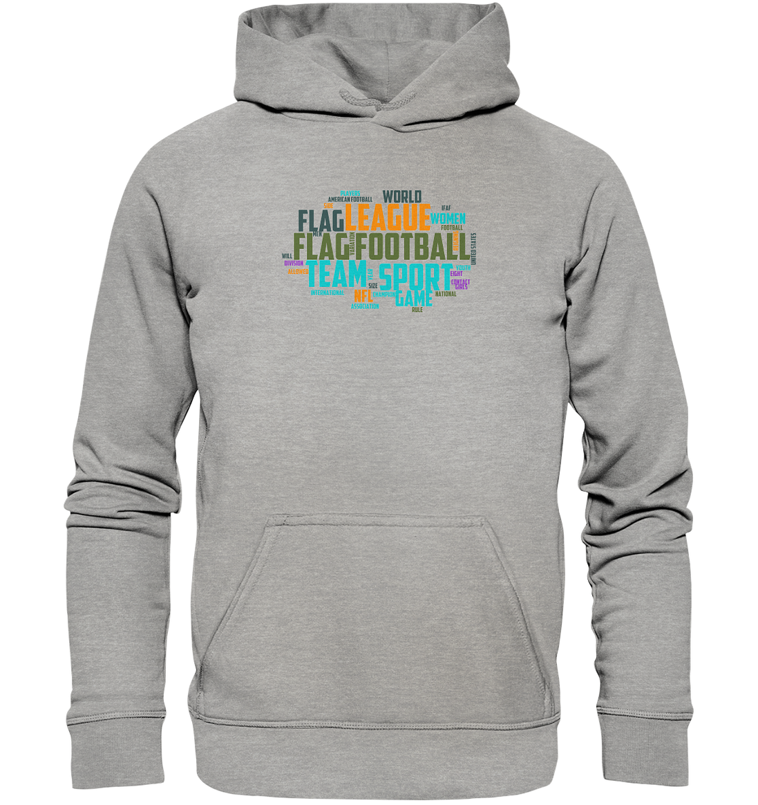 Flag Football Word Bubble - Basic Unisex Hoodie