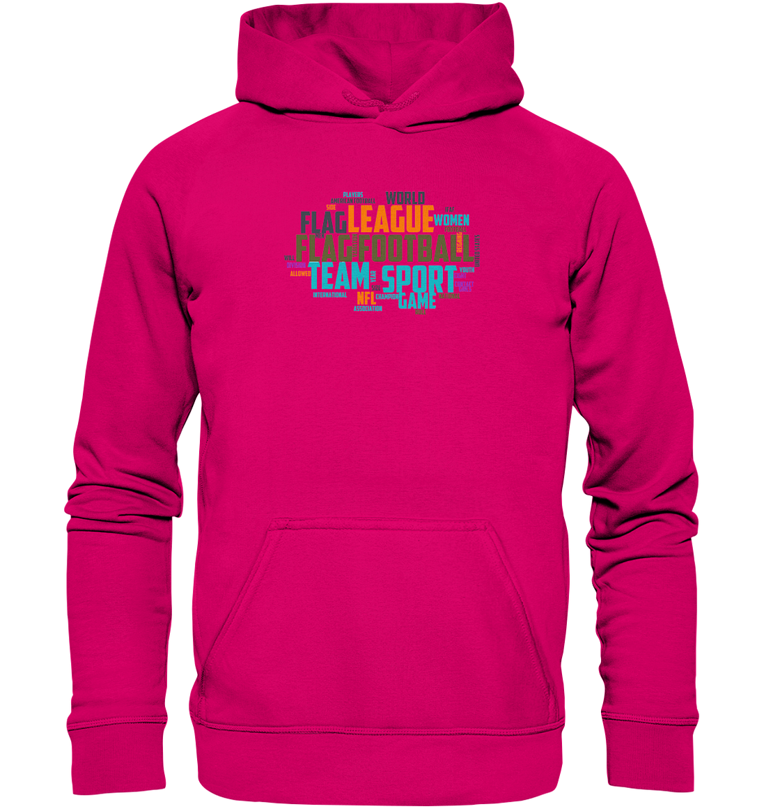 Flag Football Word Bubble - Basic Unisex Hoodie