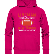 Lineman Quarterback Heroes - Basic Unisex Hoodie
