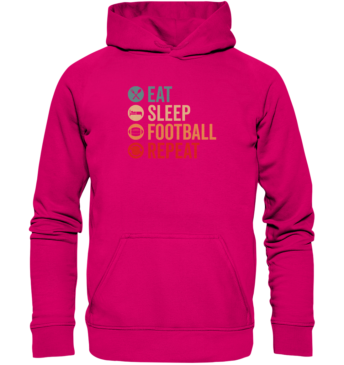 Eat Sleep Football Repeat - Basic Unisex Hoodie