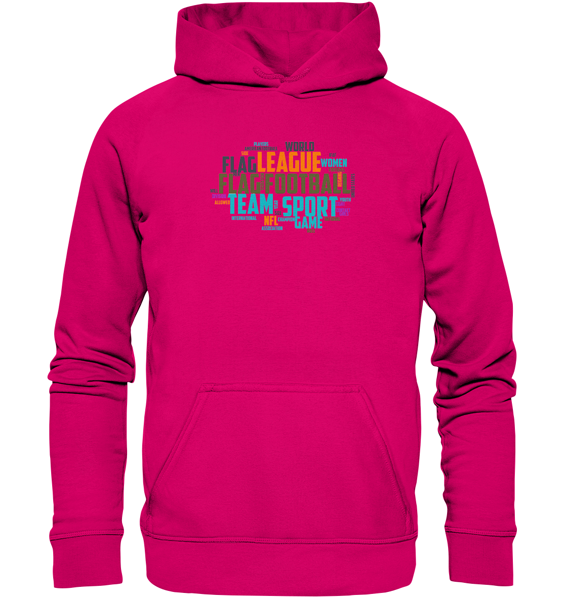 Flag Football Word Bubble - Basic Unisex Hoodie