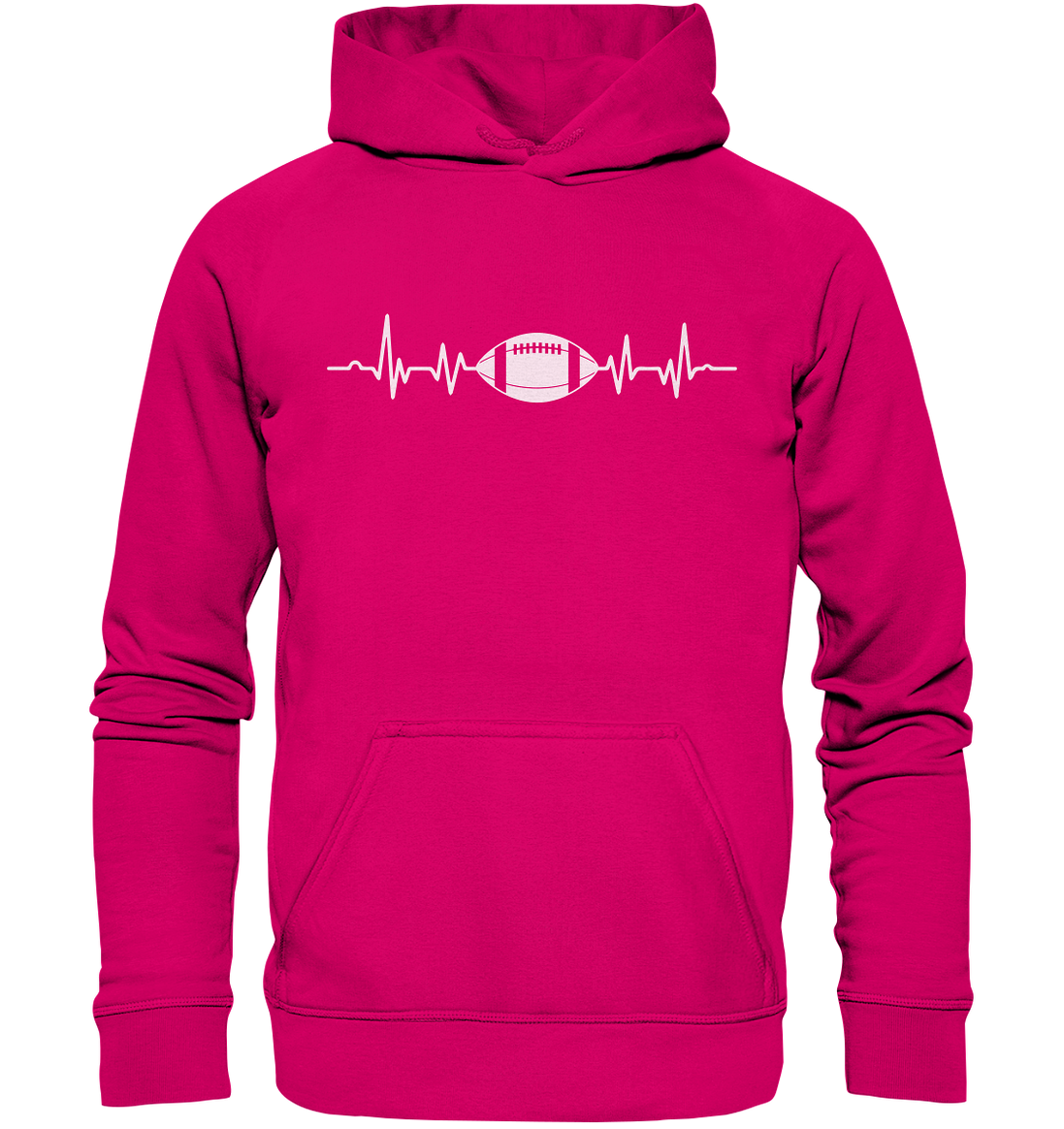 Football Heartbeat - Basic Unisex Hoodie