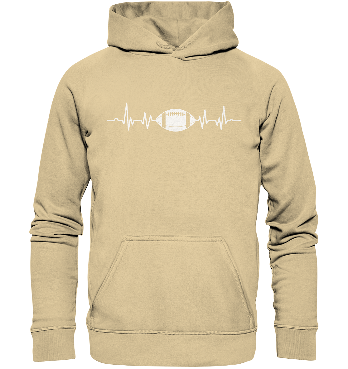Football Heartbeat - Basic Unisex Hoodie