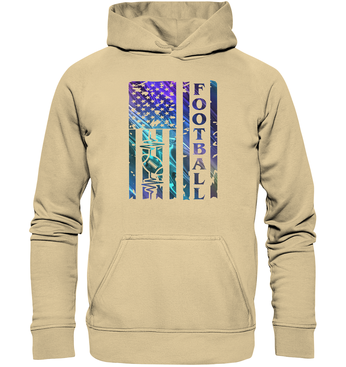 USA Football Flag - Basic Unisex Hoodie