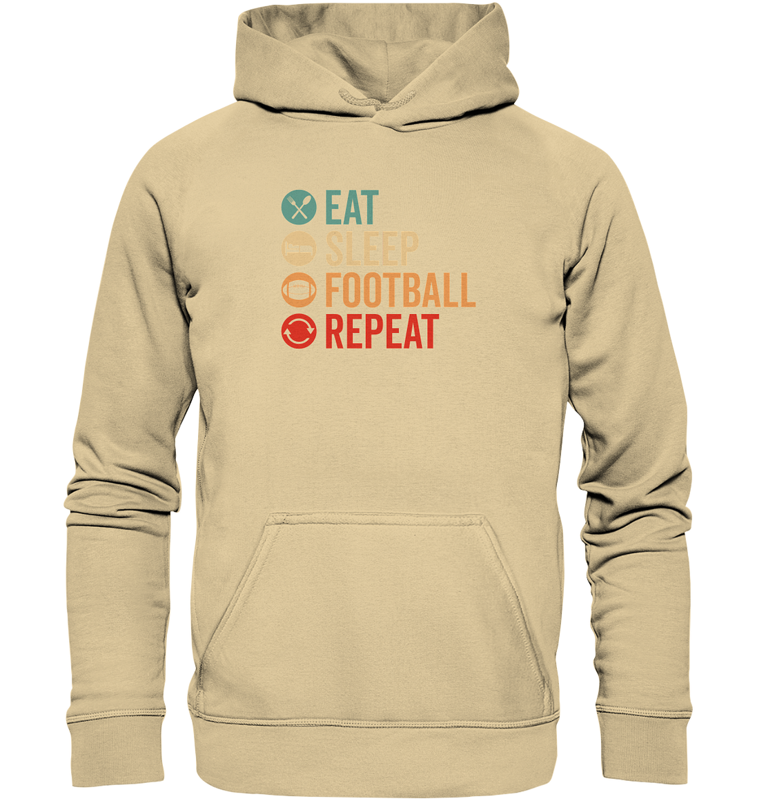 Eat Sleep Football Repeat - Basic Unisex Hoodie