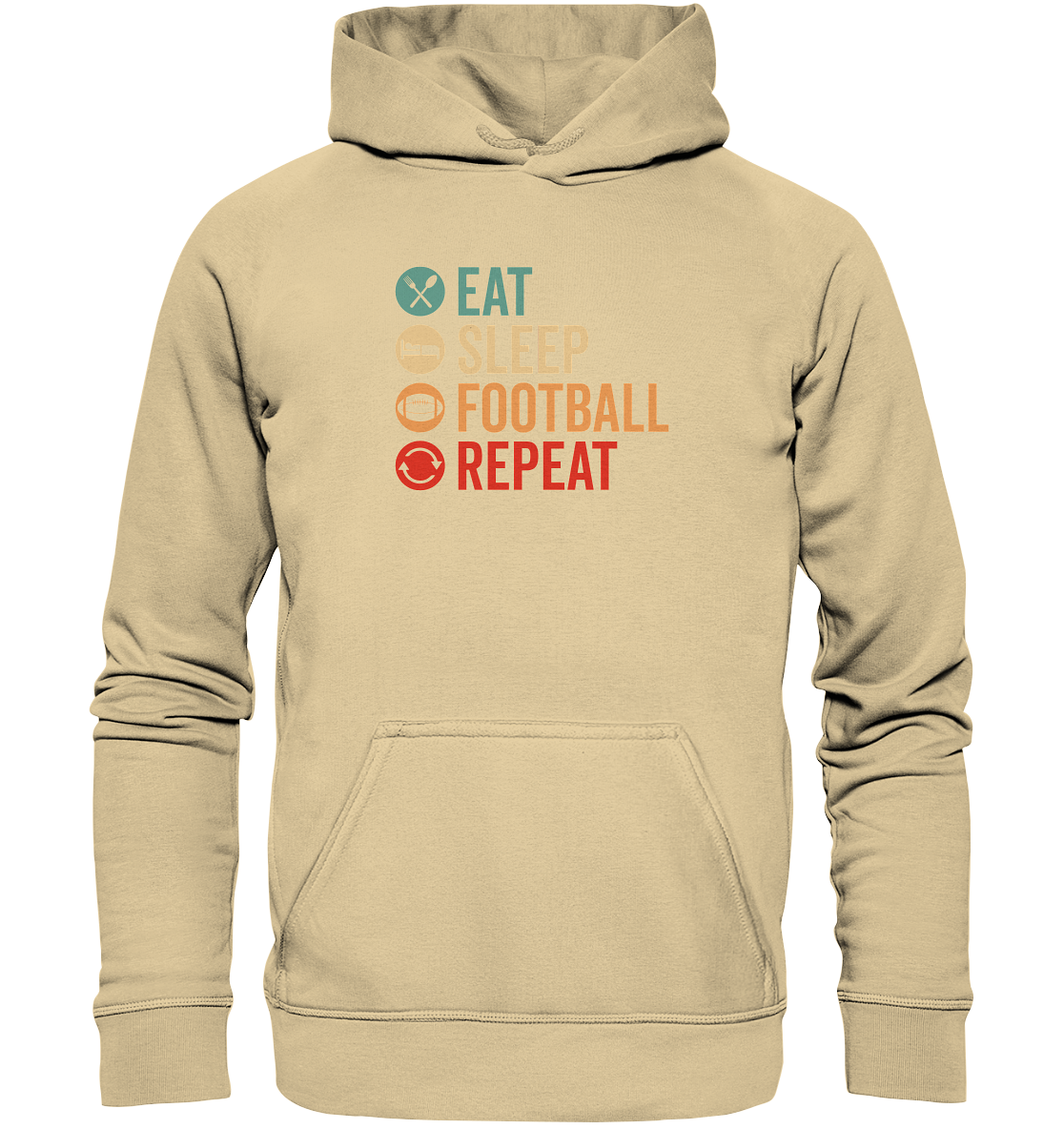 Eat Sleep Football Repeat - Basic Unisex Hoodie