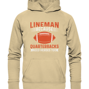 Lineman Quarterback Heroes - Basic Unisex Hoodie