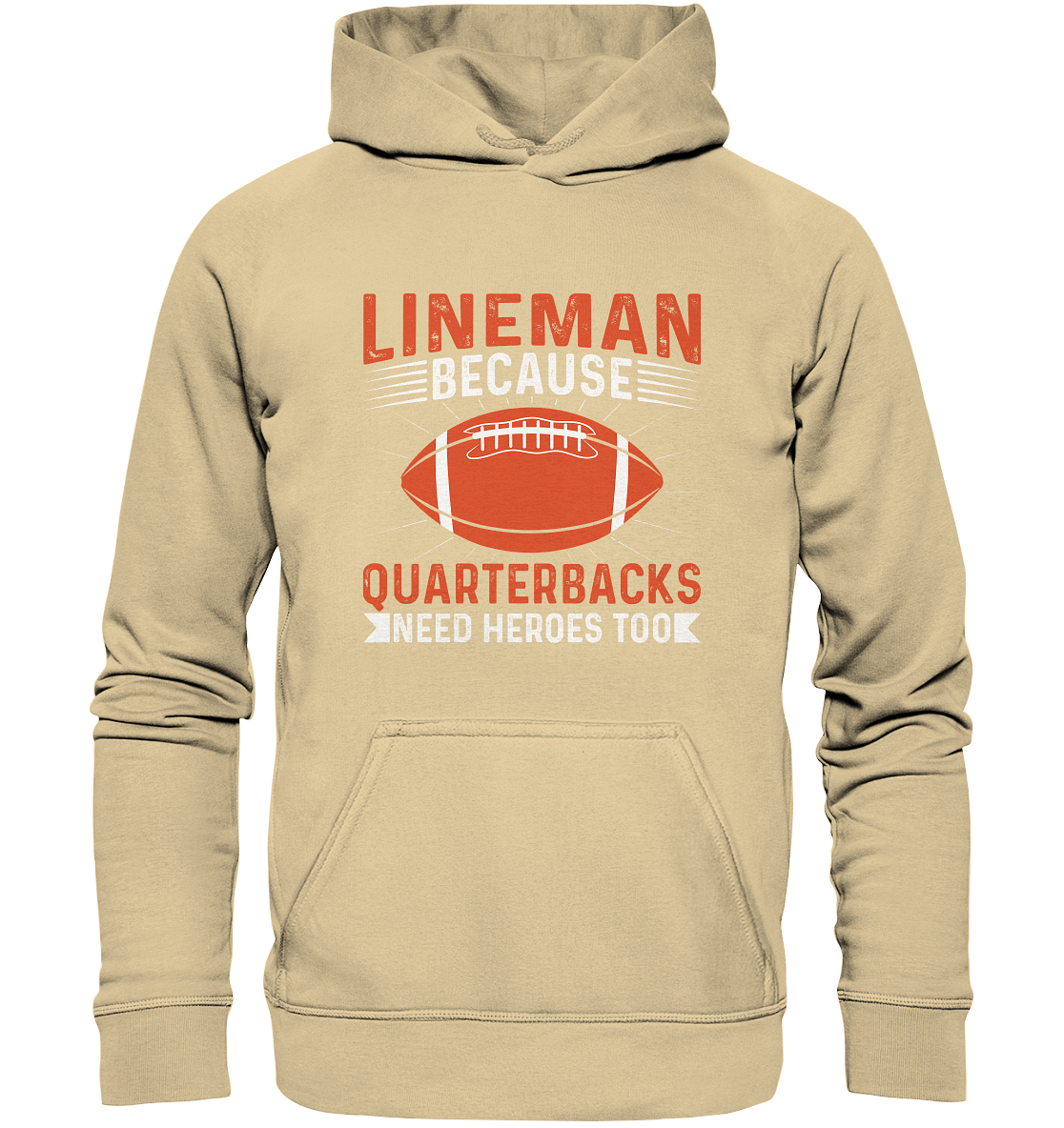 Lineman Quarterback Heroes - Basic Unisex Hoodie