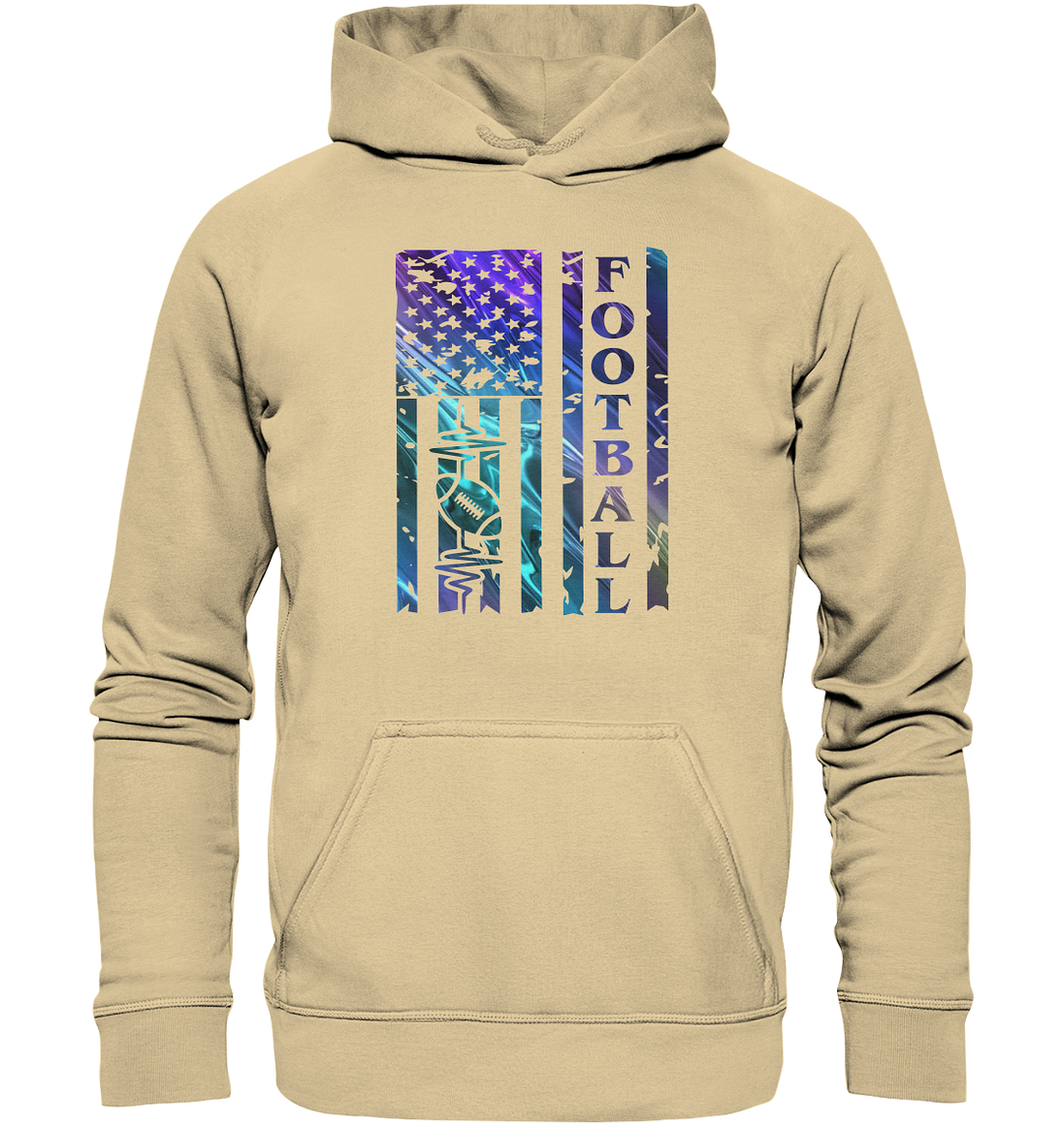 USA Football Flag - Basic Unisex Hoodie