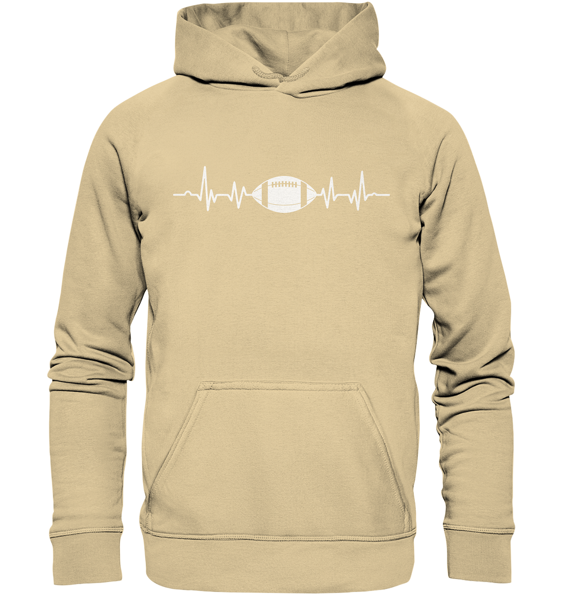Football Heartbeat - Basic Unisex Hoodie