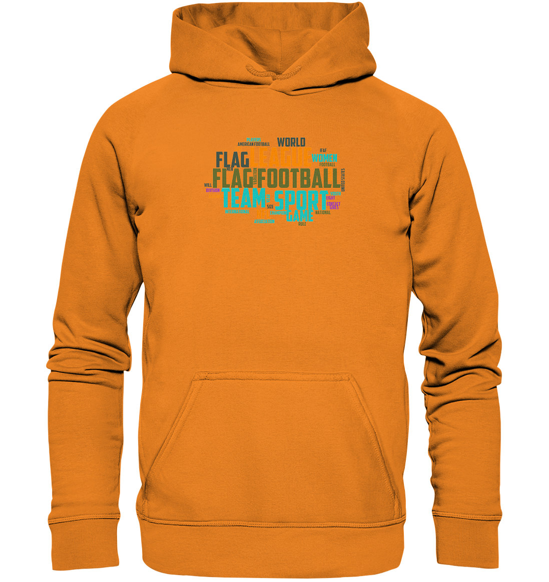 Flag Football Word Bubble - Basic Unisex Hoodie
