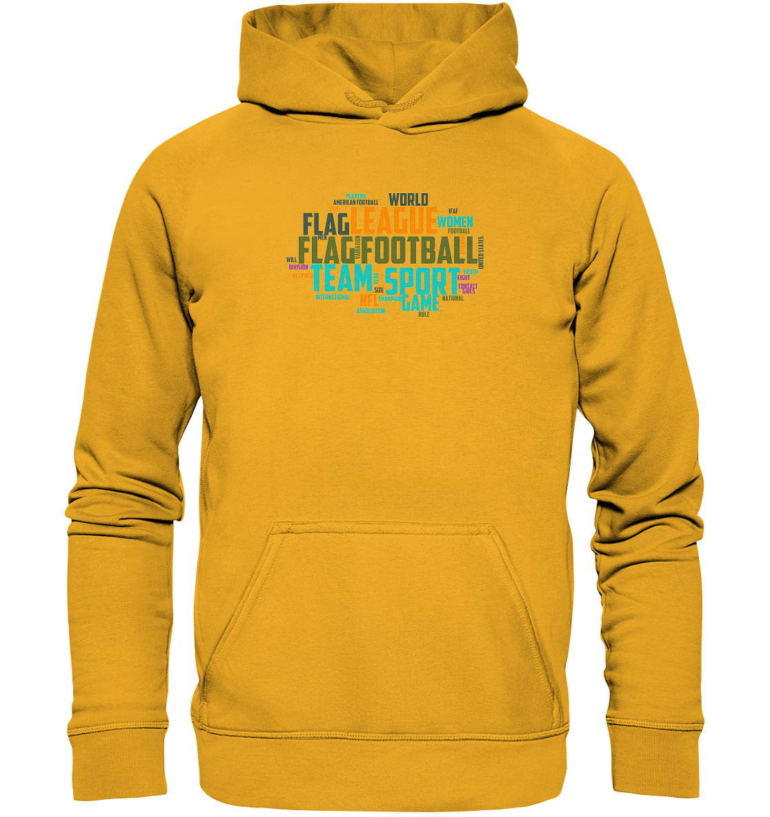Flag Football Word Bubble - Basic Unisex Hoodie