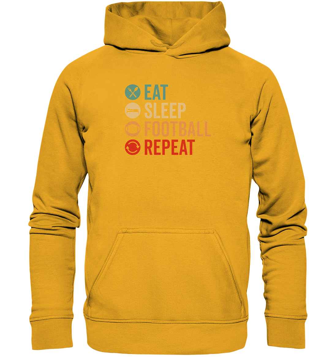Eat Sleep Football Repeat - Basic Unisex Hoodie