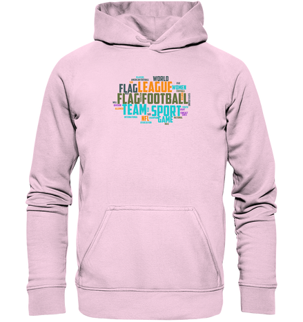Flag Football Word Bubble - Basic Unisex Hoodie