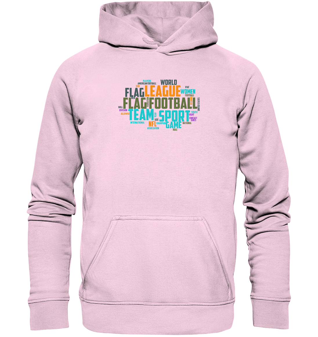 Flag Football Word Bubble - Basic Unisex Hoodie