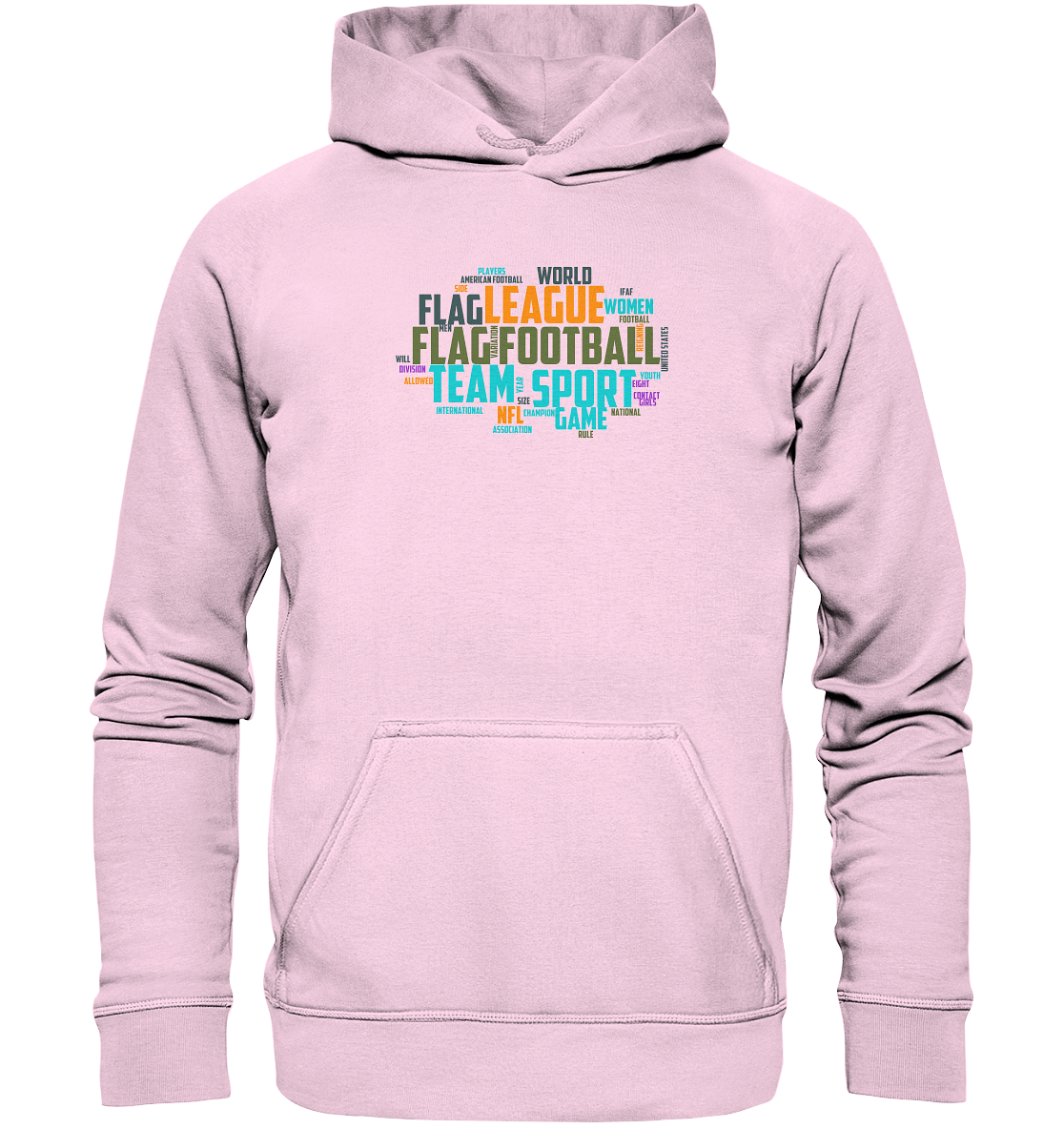 Flag Football Word Bubble - Basic Unisex Hoodie