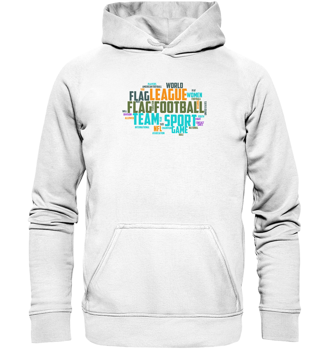 Flag Football Word Bubble - Basic Unisex Hoodie
