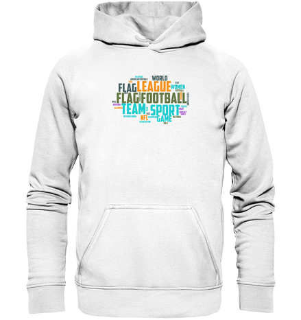 Flag Football Word Bubble - Basic Unisex Hoodie