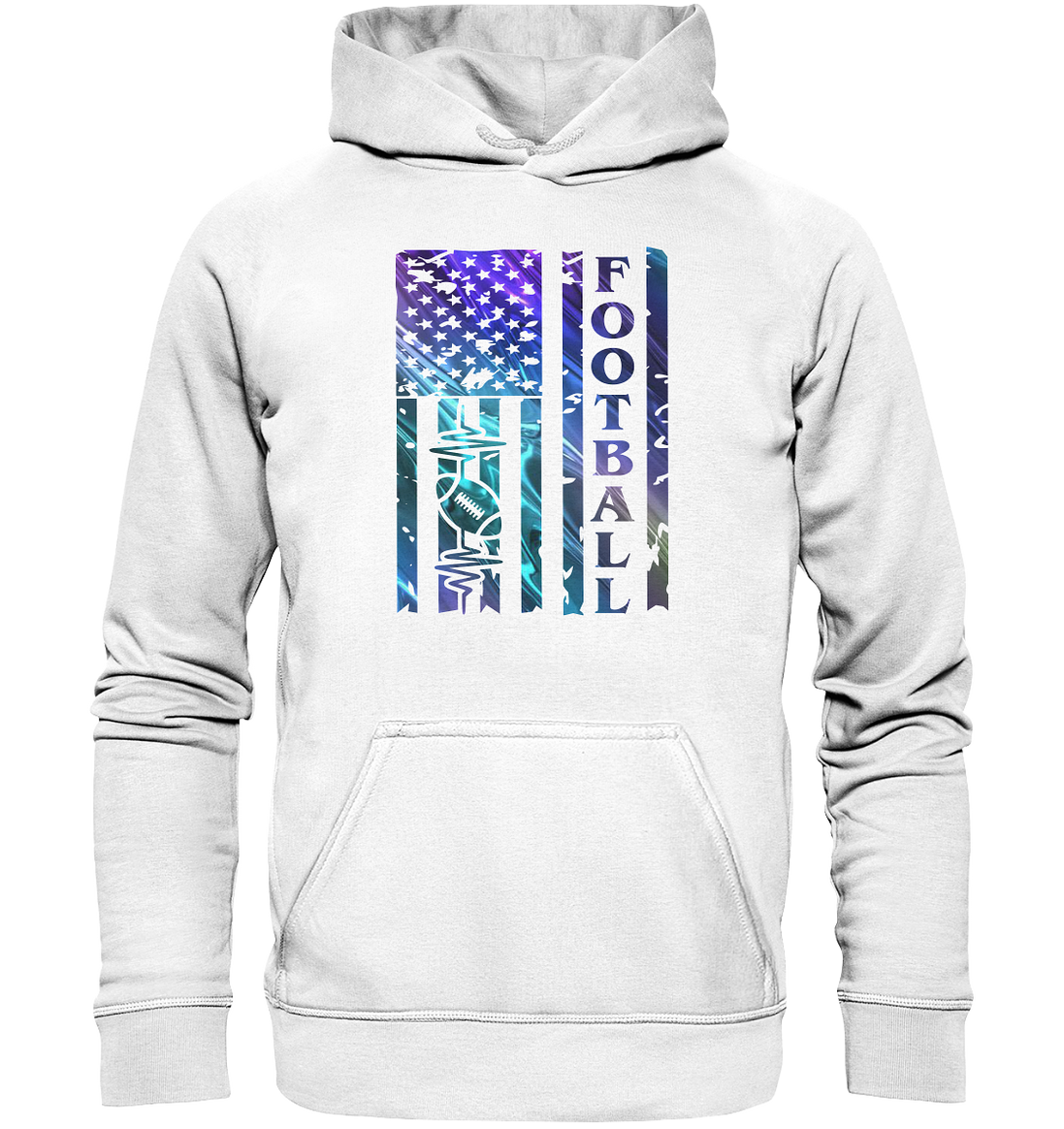 USA Football Flag - Basic Unisex Hoodie
