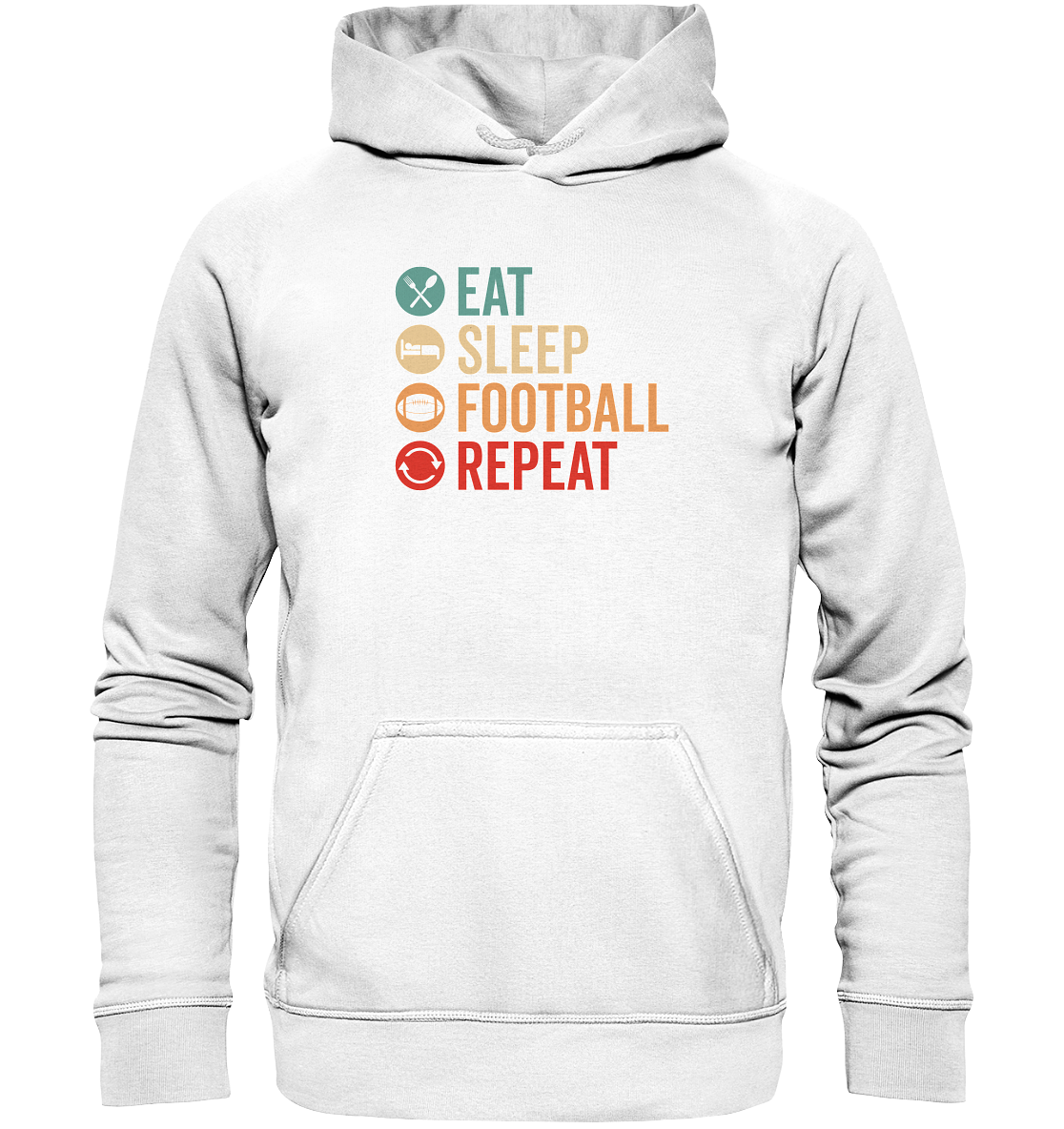 Eat Sleep Football Repeat - Basic Unisex Hoodie