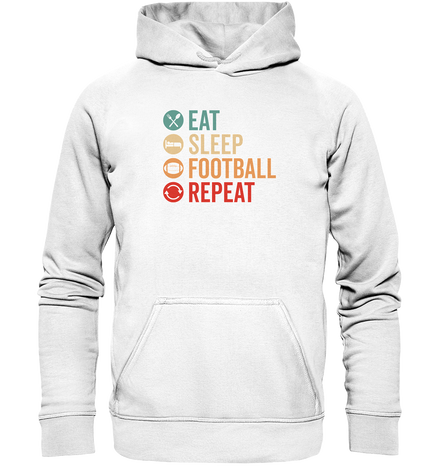 Eat Sleep Football Repeat - Basic Unisex Hoodie