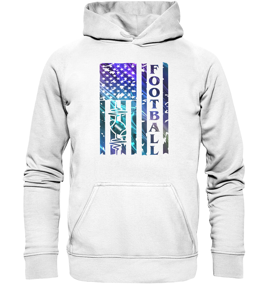 USA Football Flag - Basic Unisex Hoodie