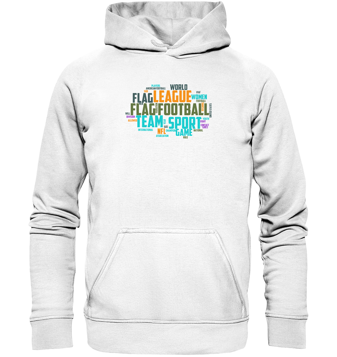 Flag Football Word Bubble - Basic Unisex Hoodie
