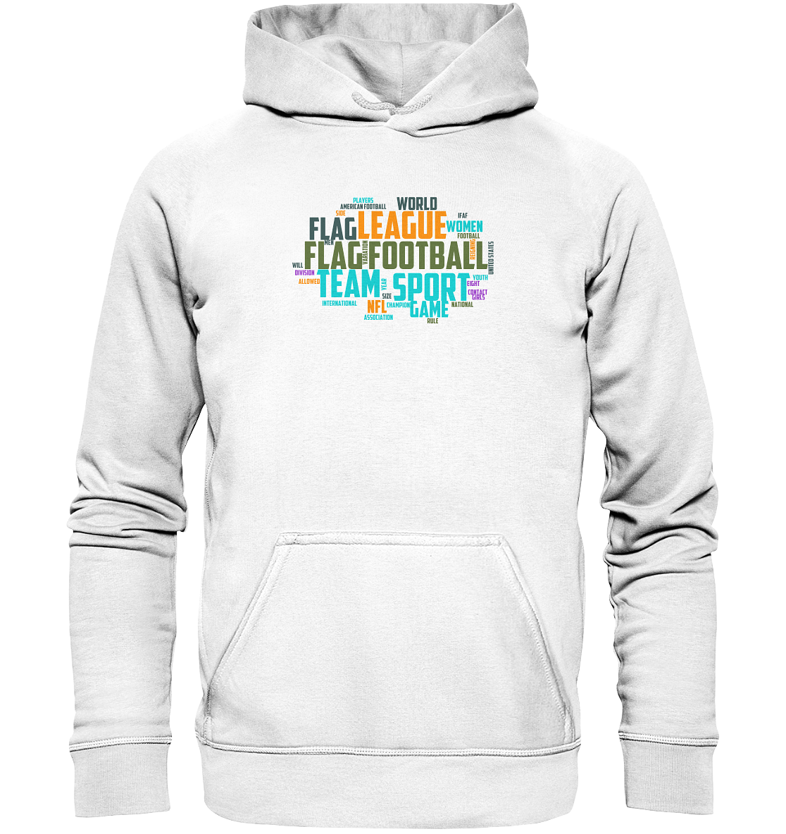 Flag Football Word Bubble - Basic Unisex Hoodie