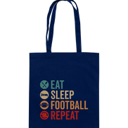 Eat Sleep Football Repeat - Baumwolltasche