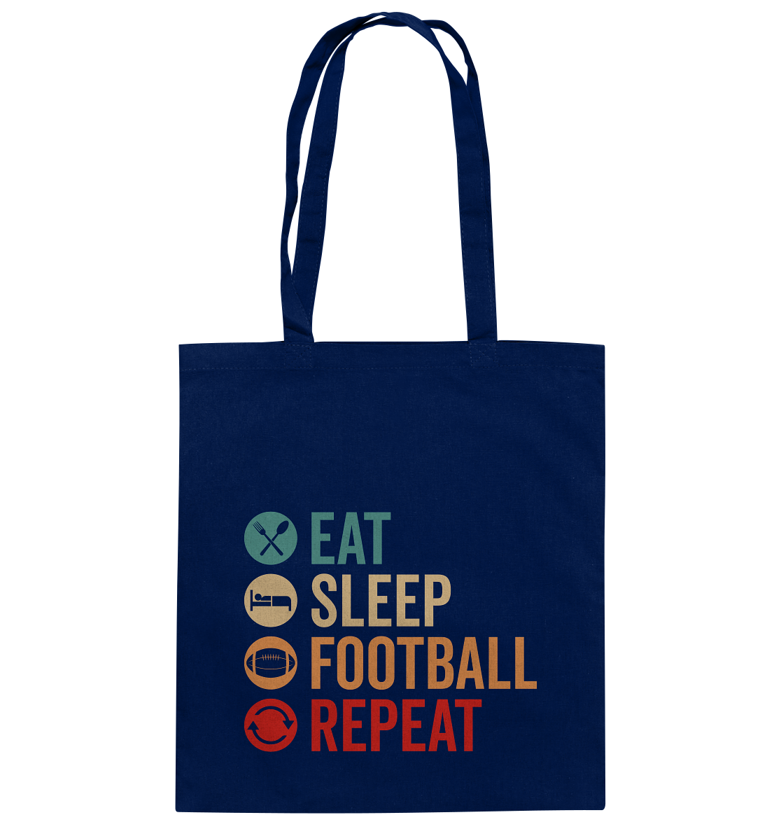 Eat Sleep Football Repeat - Baumwolltasche