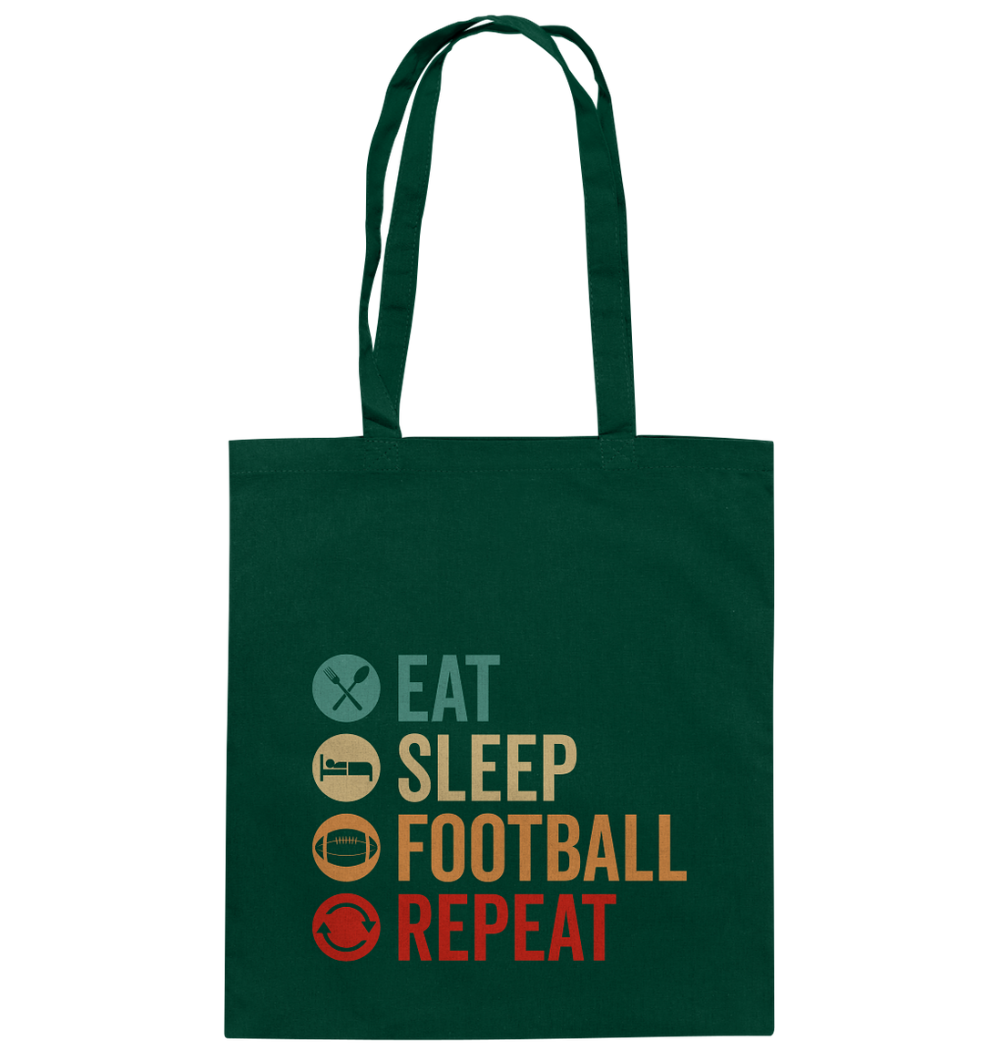 Eat Sleep Football Repeat - Baumwolltasche