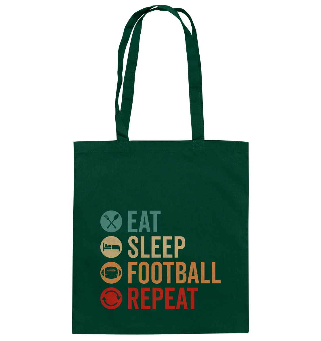 Eat Sleep Football Repeat - Baumwolltasche