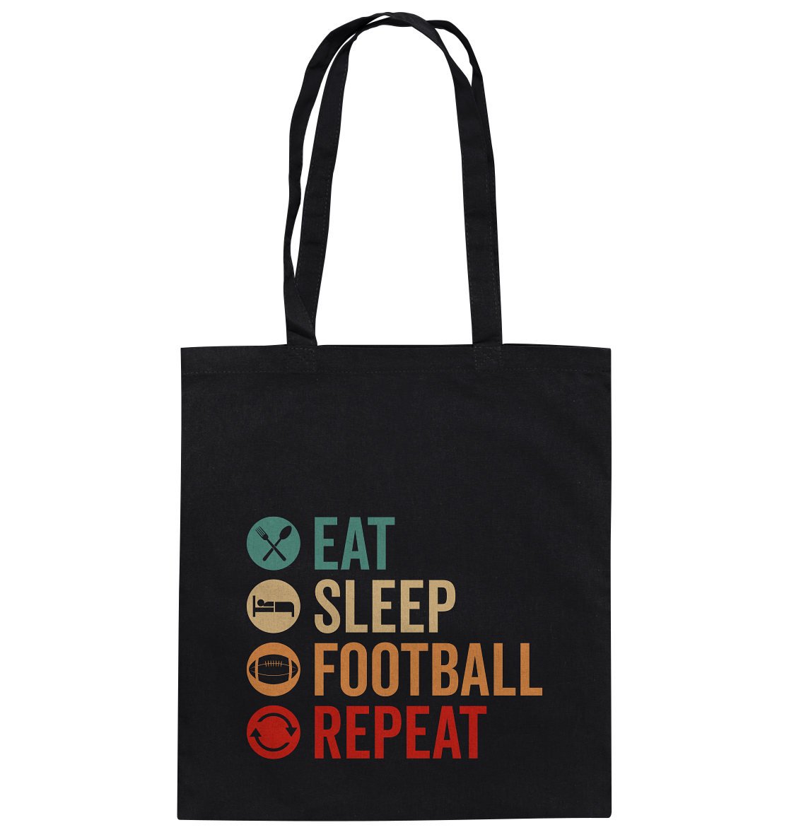 Eat Sleep Football Repeat - Baumwolltasche