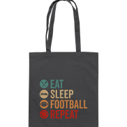 Eat Sleep Football Repeat - Baumwolltasche