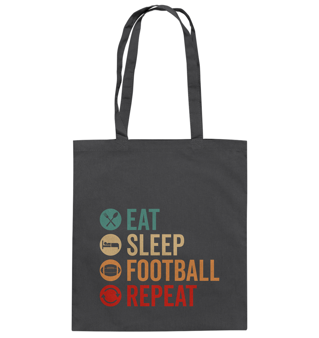 Eat Sleep Football Repeat - Baumwolltasche