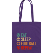 Eat Sleep Football Repeat - Baumwolltasche