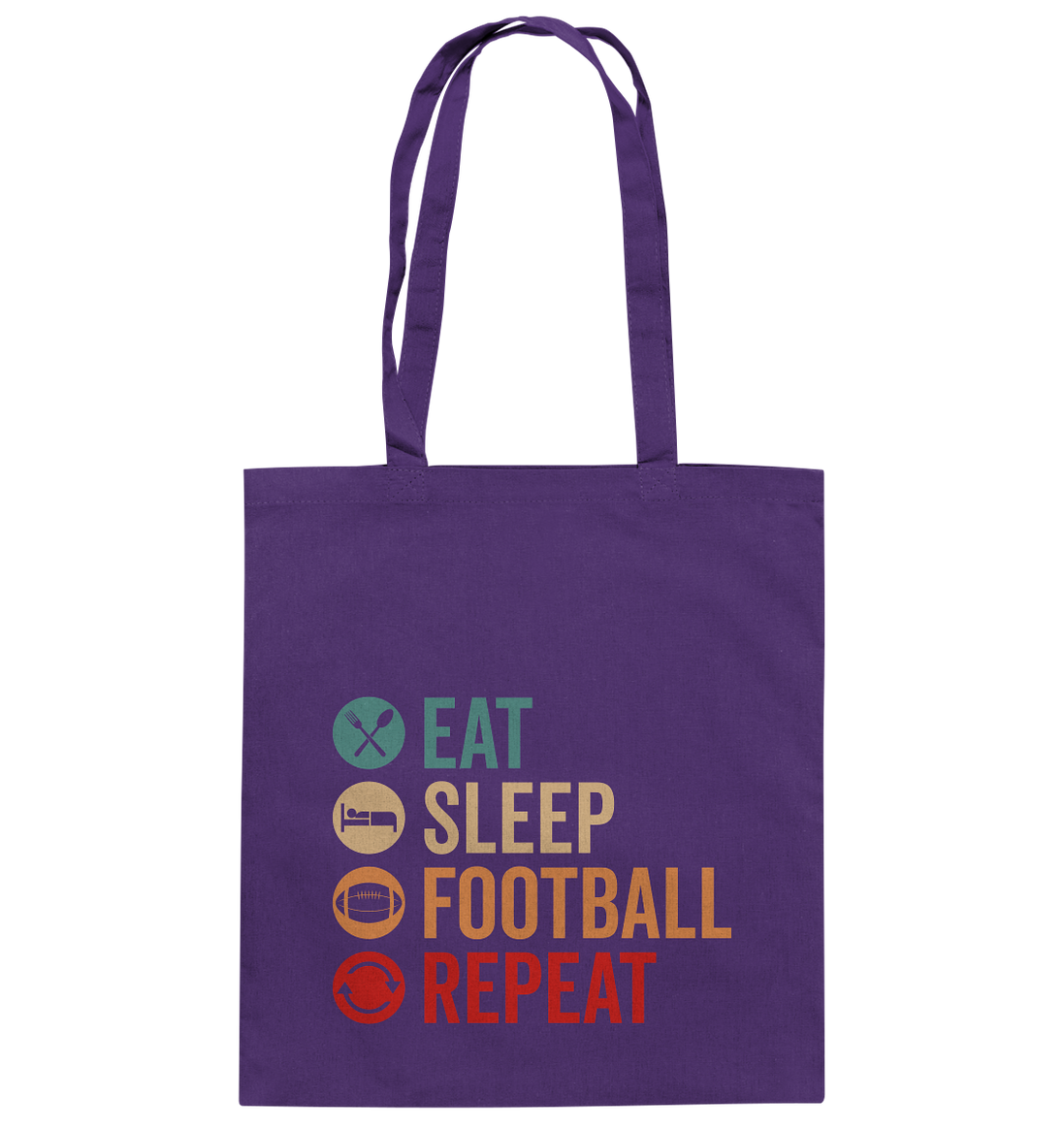 Eat Sleep Football Repeat - Baumwolltasche