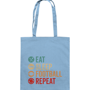 Eat Sleep Football Repeat - Baumwolltasche