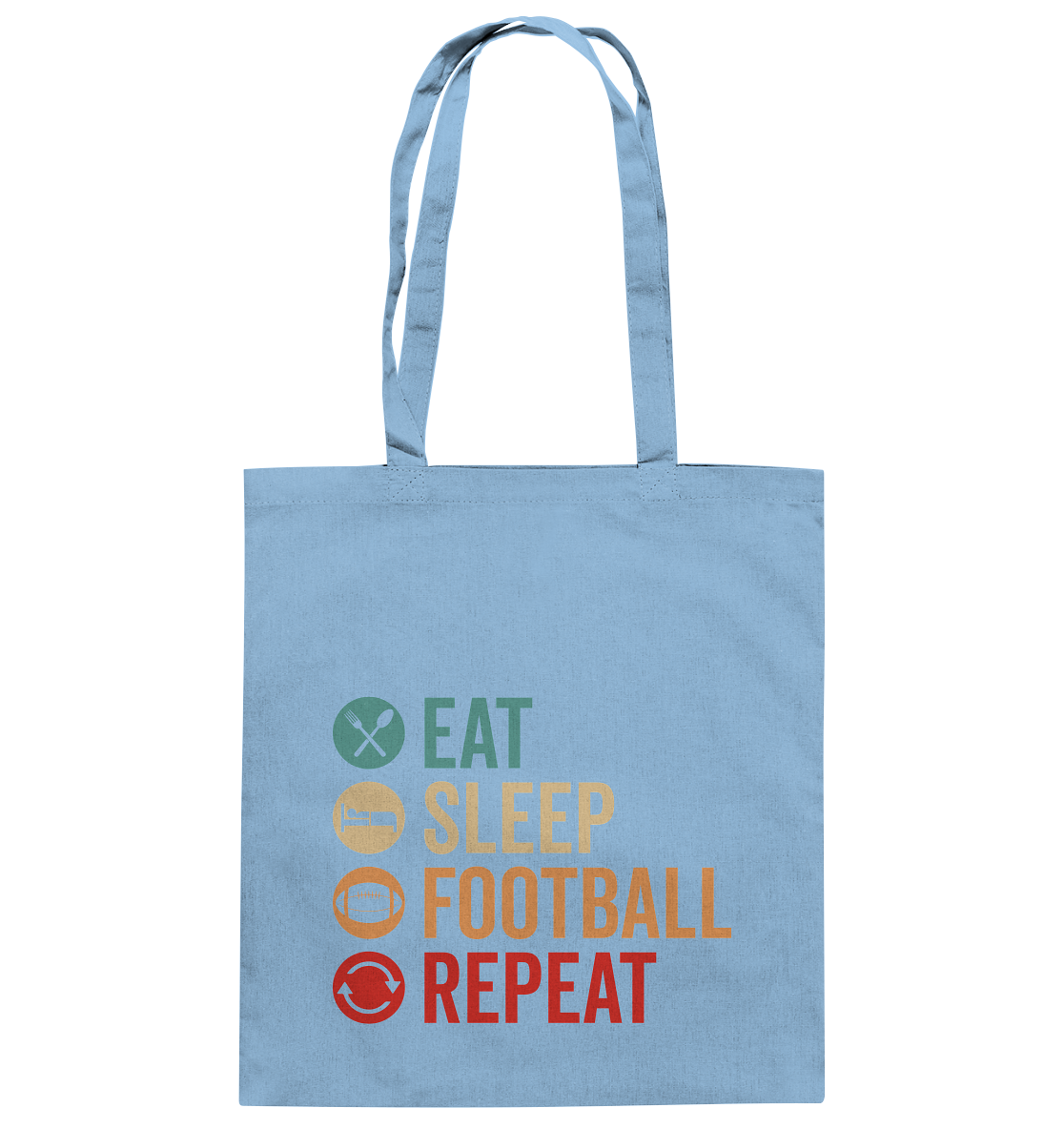 Eat Sleep Football Repeat - Baumwolltasche