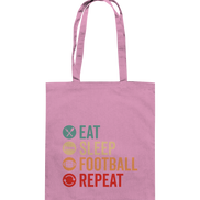 Eat Sleep Football Repeat - Baumwolltasche