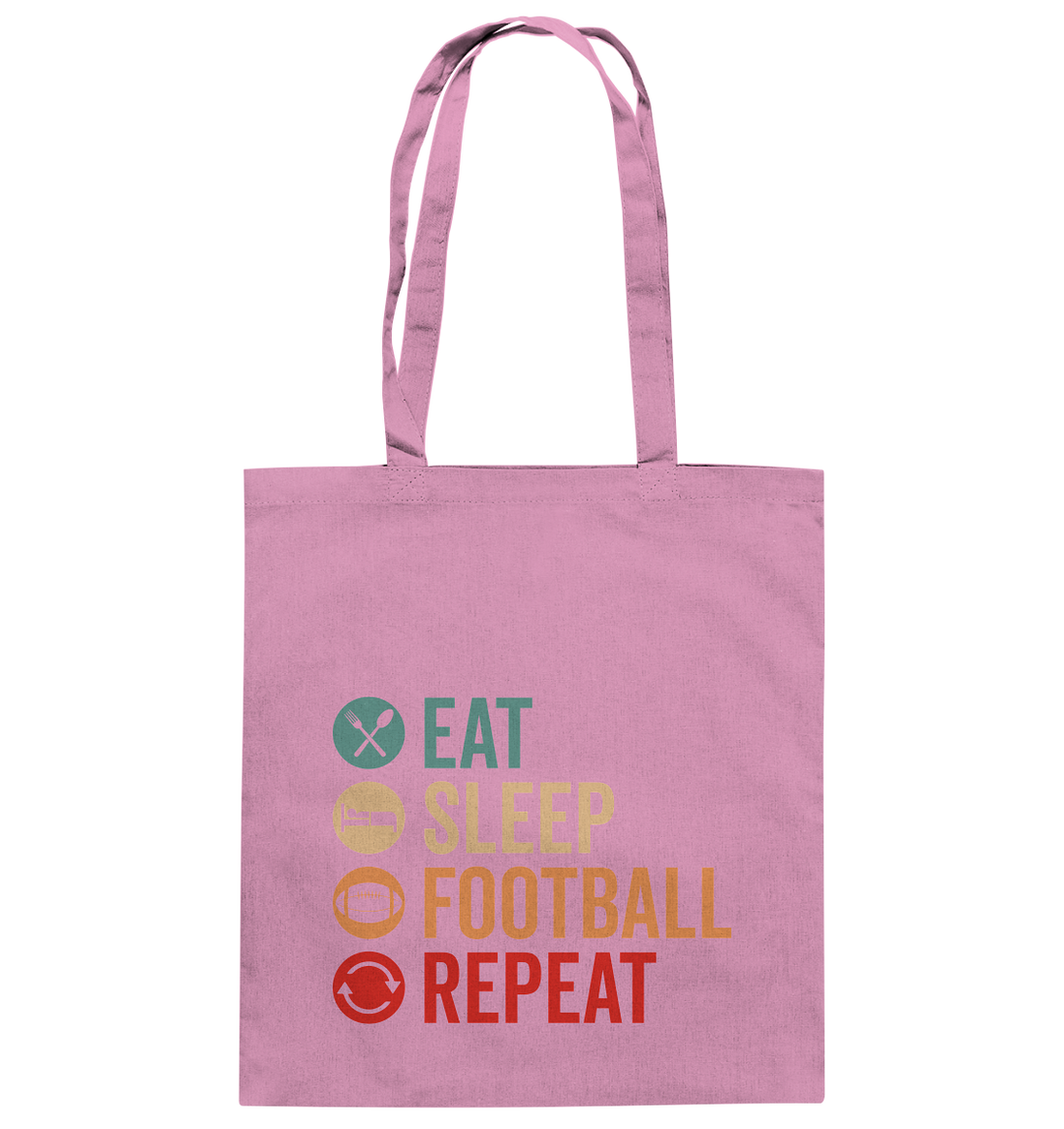 Eat Sleep Football Repeat - Baumwolltasche