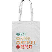 Eat Sleep Football Repeat - Baumwolltasche